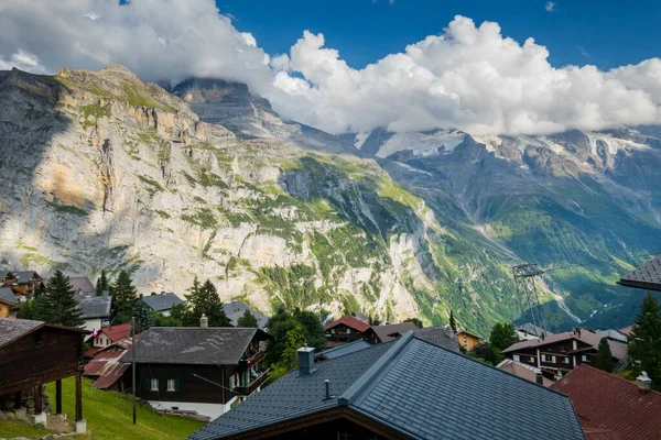 Wonderful Views Landscapes Switzerland City Murren — 图库照片