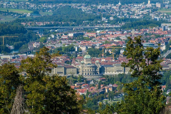 Bern Panorama Utsikt Över Bern Från Berget Vacker Medeltida Stad — Stockfoto