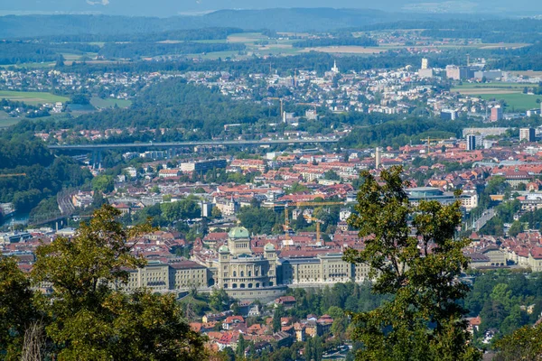 Panorama Bernese Vista Berna Dalla Montagna Bella Città Medievale — Foto Stock