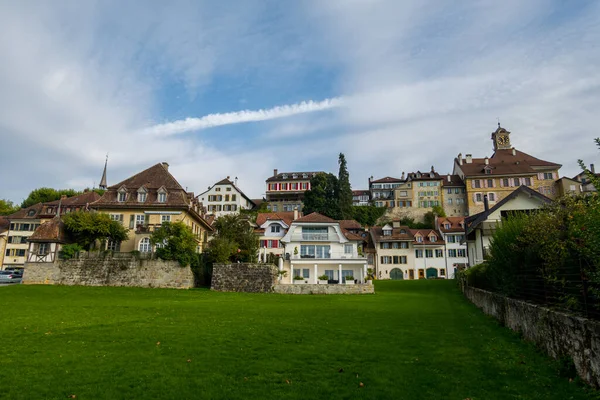 Prächtige Schweizerische Stadt Murten Architektur Alte Schöne Stadt — Stockfoto