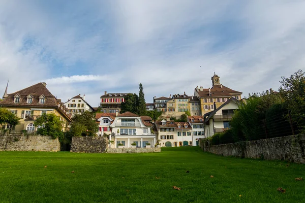 Prächtige Schweizerische Stadt Murten Architektur Alte Schöne Stadt — Stockfoto