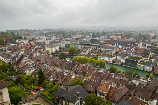 Großartige Schweizerische Stadt Thun Architektur Alte Schöne Stadt — Stockfoto