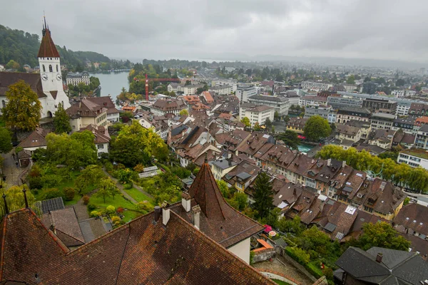 Magnifica Città Svizzera Thun Architecture Antica Bella Città — Foto Stock