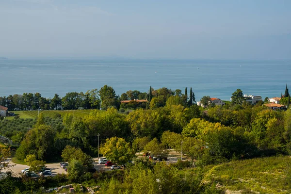 Vista Gardaland Lago Itália Parque Diversões — Fotografia de Stock