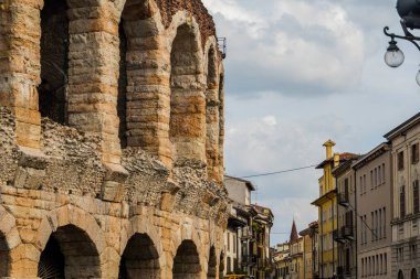 Muhteşem Verona, İtalya 'da bir şehir. Mimarlık ve ortaçağ harika şehri