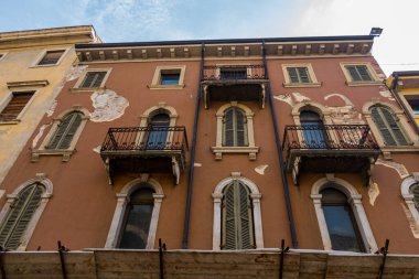 Muhteşem Verona, İtalya 'da bir şehir. Mimarlık ve ortaçağ harika şehri