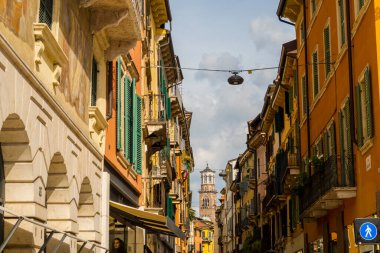 Muhteşem Verona, İtalya 'da bir şehir. Mimarlık ve ortaçağ harika şehri