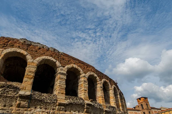 Великолепная Верона Город Италии Архитектура Средневековый Замечательный Город — стоковое фото