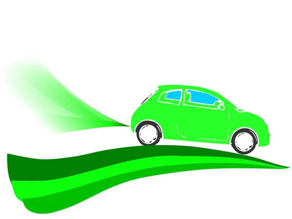 Eco, samochód przyjazny środowisku izolowana na białym tle — Zdjęcie stockowe