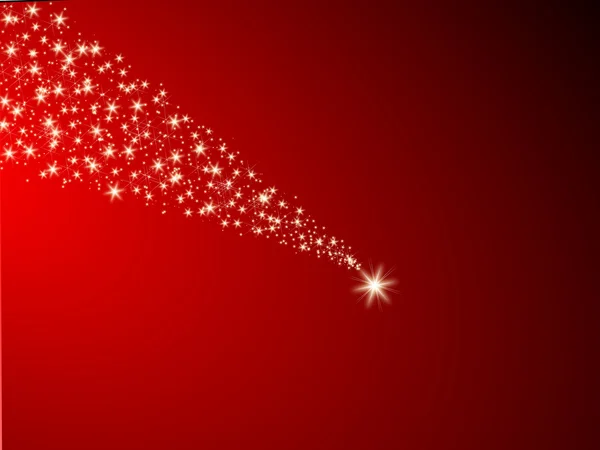 Falling star on a red background — Stock Photo, Image