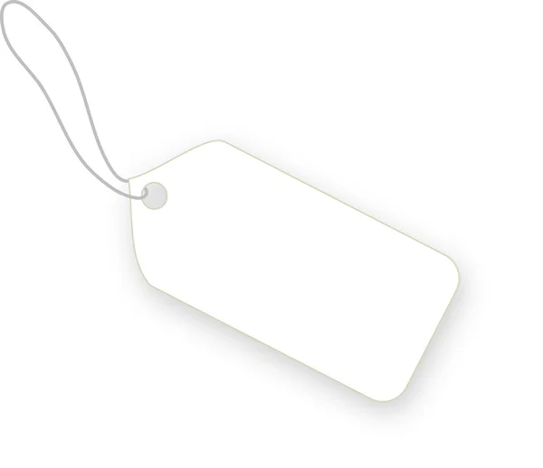 White tag on white background — Stock Photo, Image
