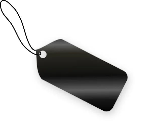 Black tag on white background — Stock Photo, Image