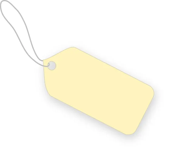 Beige tag on white background — Stock Photo, Image