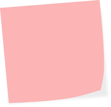 beyaz zemin üzerinde pembe sopa not