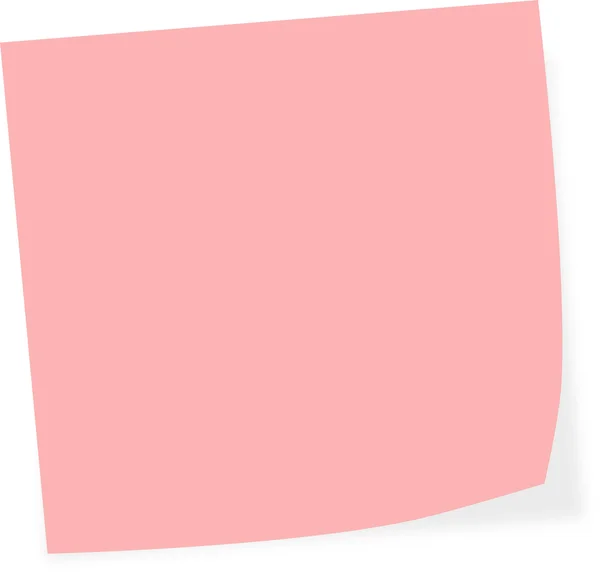 Pink stick note on a white background — Stock Photo, Image