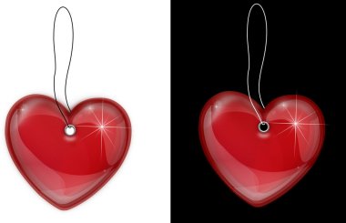 fiyat etiketleri üzerinde beyaz bir arka plan izole kalp şeklinde