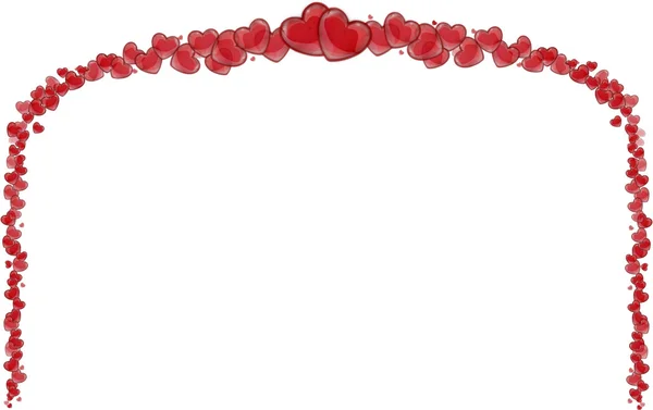 Frame of red hearts, Mother's background with hearts — Stock Photo, Image