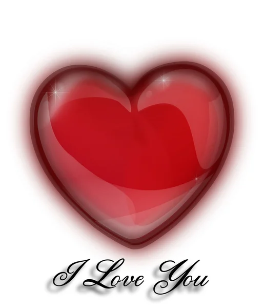 Heart for a Valentine's Day with inscription "I love you" — Stock Photo, Image