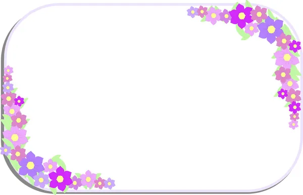 Corner frame made of lavender flowers. Border made of flowers isolated — Stock Vector