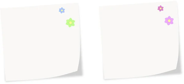 花と白い背景に白い棒のノート — ストック写真