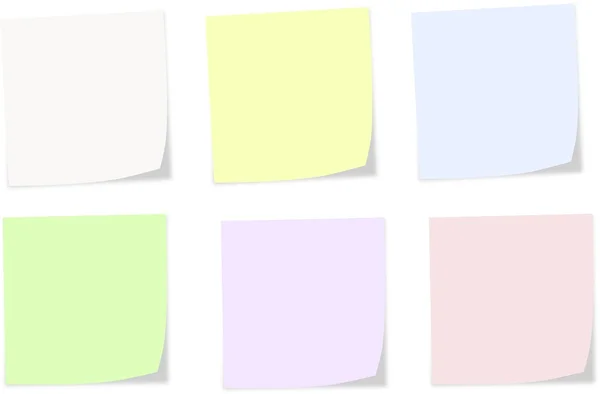 Soft colors notes on a white background — Stock Photo, Image