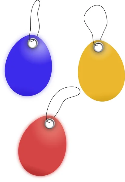 Illustration of egg-shaped price tags isolated — Stock Photo, Image