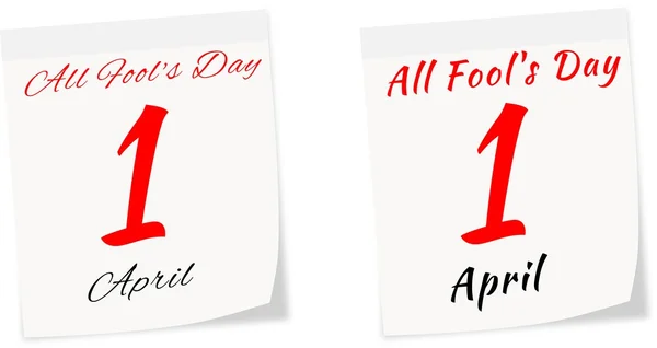 Calendar page with date of All Fool's Day on 1 st April 2014 — Stock Photo, Image