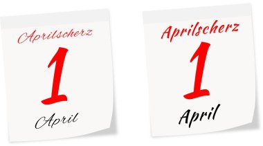 takvim sayfası tüm tarihi ile aptal gün Nisan 2014 Almanca 1 St