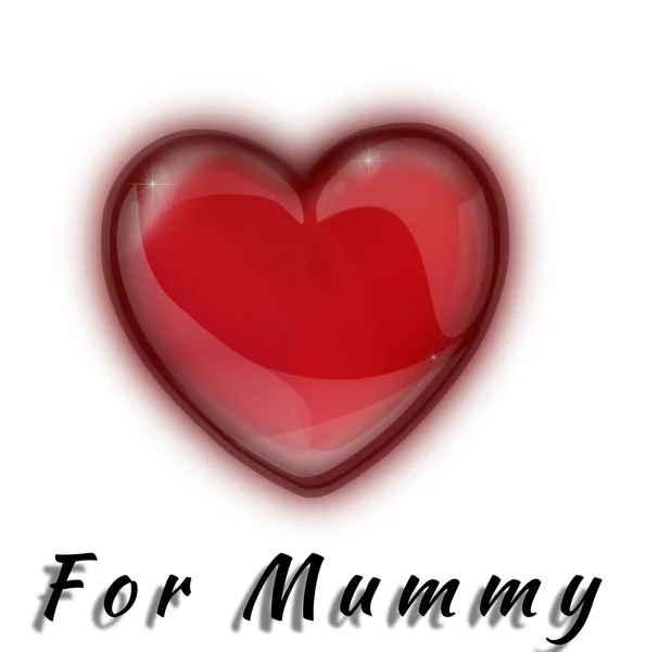 Heart for a Mother 's Day with inscription "For mummy " — стоковое фото