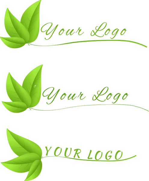 Brand logos made from leaves — Stock Photo, Image