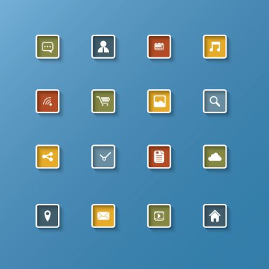 temel webdesign için basit simgeler
