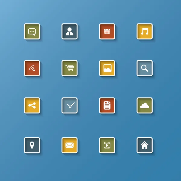 Simple icons for basic webdesign — Stock Vector