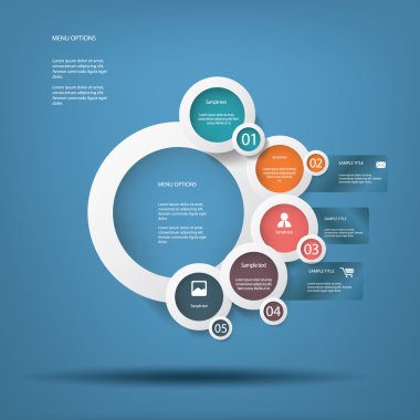 Beyaz Infographic öğeleri yuvarlak