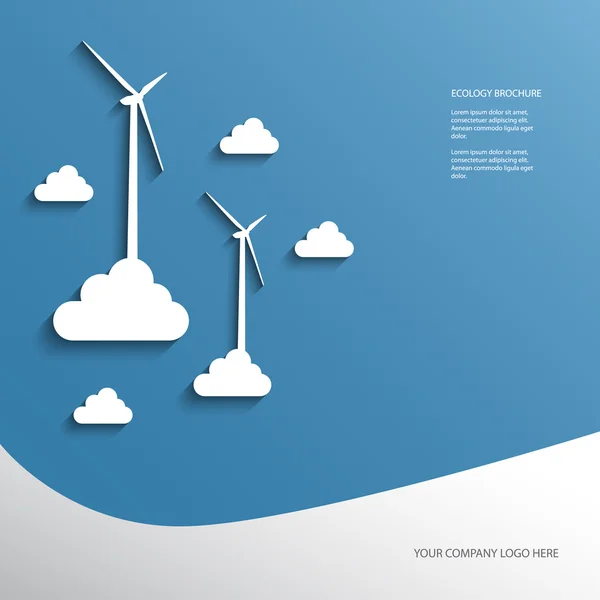 Infografiken oder Präsentation zur Windenergie — Stockvektor