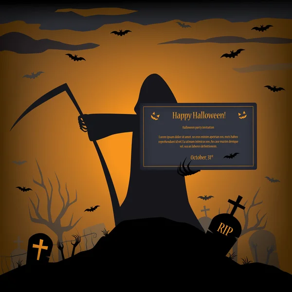 Vector de tarjeta de Halloween — Archivo Imágenes Vectoriales