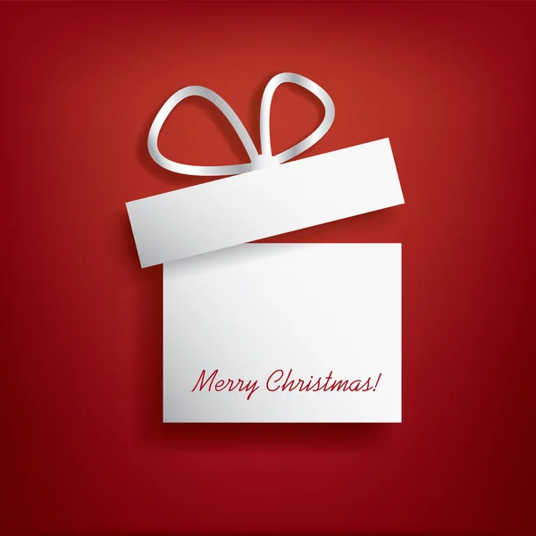 Christmas card with christmas present — Stock Vector