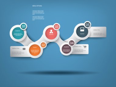 Beyaz Infographic öğeleri yuvarlak