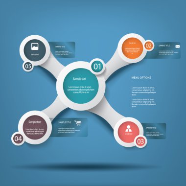 Beyaz Infographic öğeleri yuvarlak