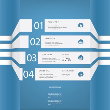 dört seçenekleri ile infographics menü vektör tasarımı