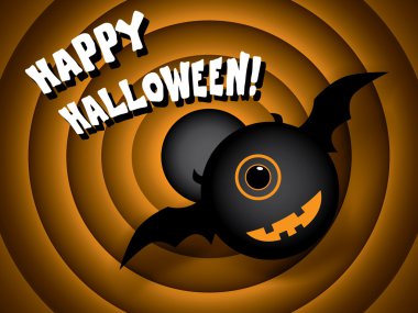 Cadılar Bayramı kartı vintage film perde biten