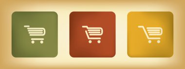 temel iş online alışveriş vektör ikonlar