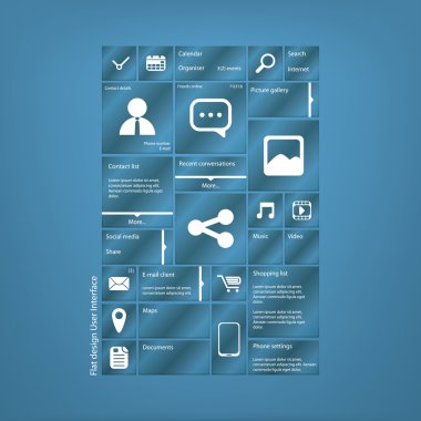düz tasarım simgeler grafik kullanıcı arabirimi