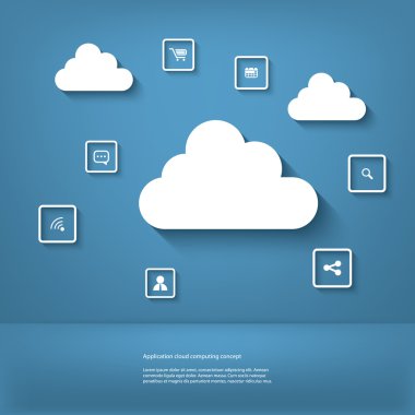 bulut hesaplama konsepti vektör çizimi