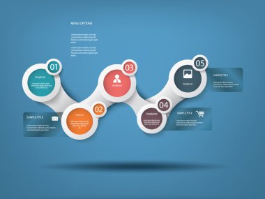 Beyaz Infographic öğeleri yuvarlak