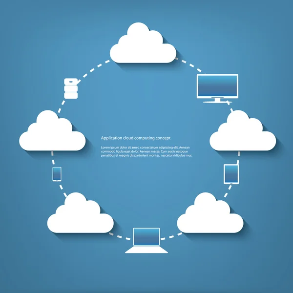 Cloud Computing Konzept Vektor Illustration — Stockvektor
