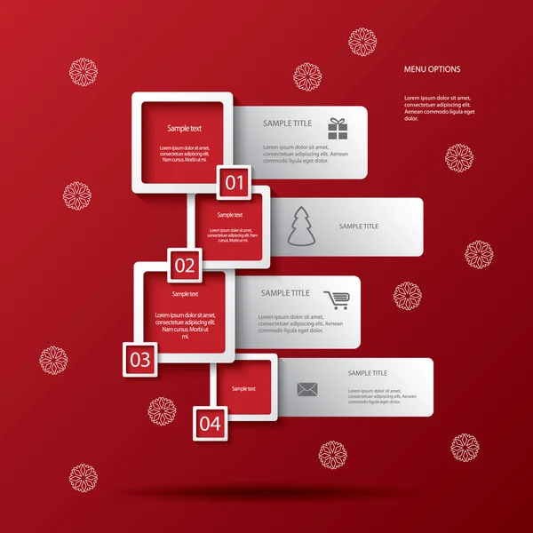 Beyaz Infographic elements Noel tasarım — Stok Vektör