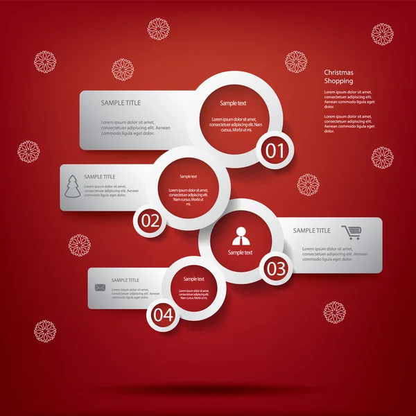 Witte infographic elementen in Kerstmis ontwerp — Stockvector