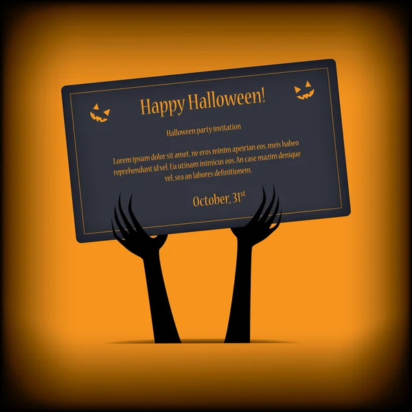 Vecteur de carte Halloween — Image vectorielle