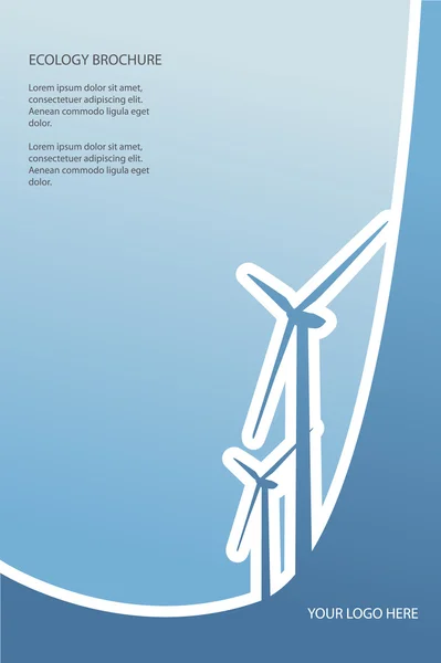 Wind energie infographics of presentatie — Stockvector