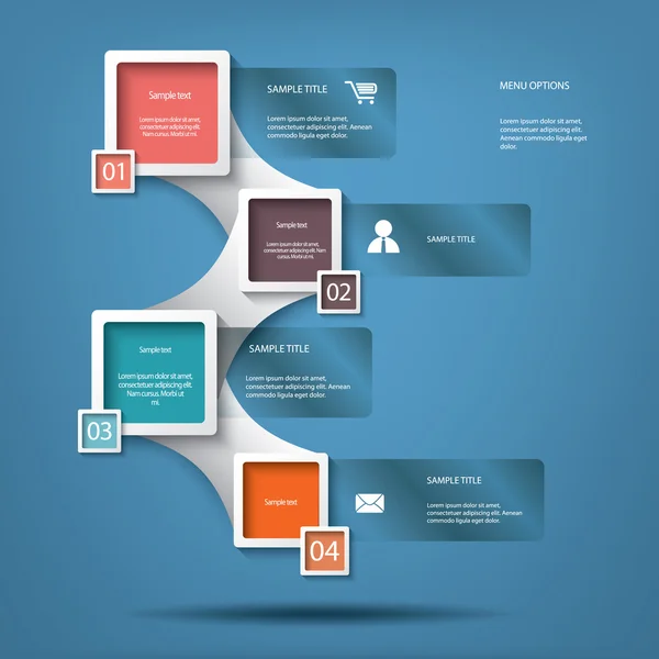 Éléments infographiques blancs — Image vectorielle